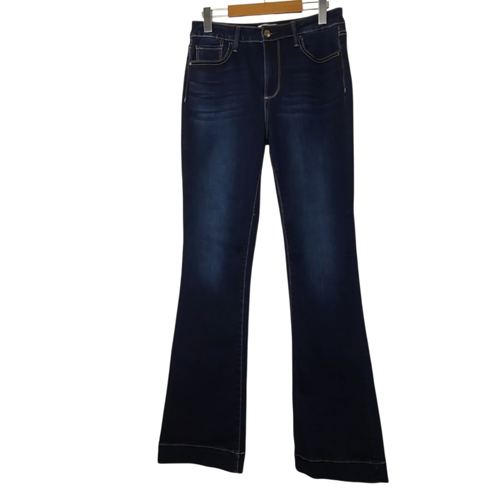 Driftwood Wyatt Darkwash Flare Leg Jeans Women's Sz 28 Boho Casual Denim Boho